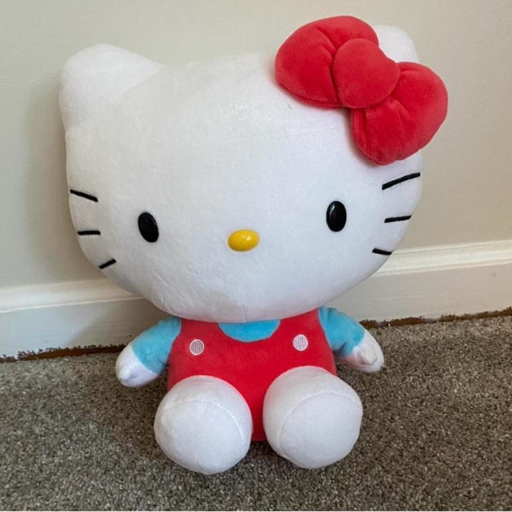 Hello Kitty Plush Toy with Red Bow